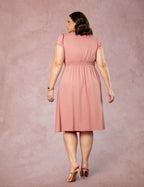 Vestido Midi Encorpado Com Fivela Rosé
