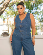 Calça Jeans Wide Leg Fusion