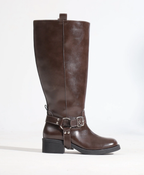 Bota Biker Cano Plus Marrom
