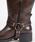 Bota Biker Cano Plus Marrom