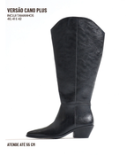 Bota Cano Plus Western Preta