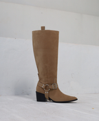 Bota Cano Plus Acamurçada Marrom Claro