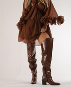 Bota Over The Knee Marrom