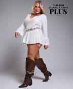 Bota Over The Knee Marrom