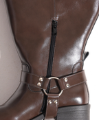 Bota Biker Cano Extra Plus Size Marrom (VERSÃO ATÉ 64cm)
