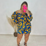 Azul Estampado