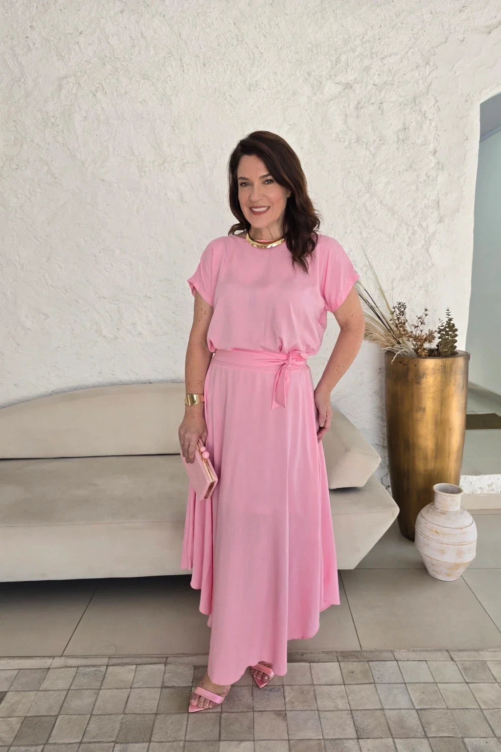 Conjunto Viscolinho Rosé - Eleonora