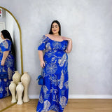 Azul Estampado