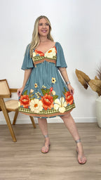 VESTIDO CURTO JULIANA FLOR